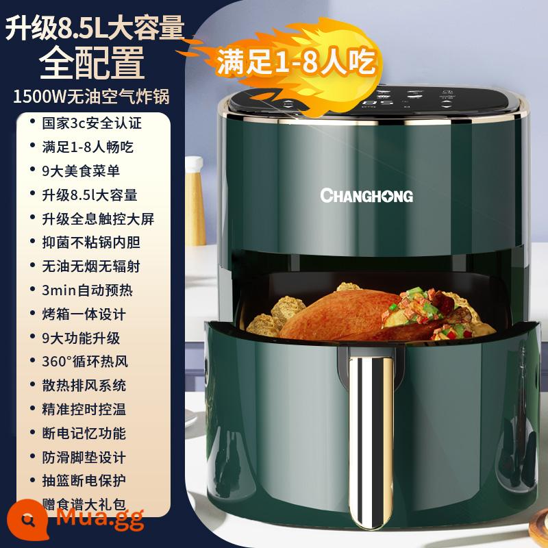 Changhong Air Fried Pot 2022 Hộ gia đình MỚI -CAPInity Thông minh giám sát thông minh - 8,5L Xanh đậm [Mẫu cảm ứng thông minh] Dung tích tăng