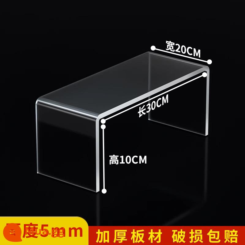 Acrylic trong suốt có giá để đồ để bàn hình chữ U giá tủ bảo quản kệ viền tủ quần áo tủ lạnh lớp vách ngăn - Cao 10cm*Rộng 20cm*Dài 30cm