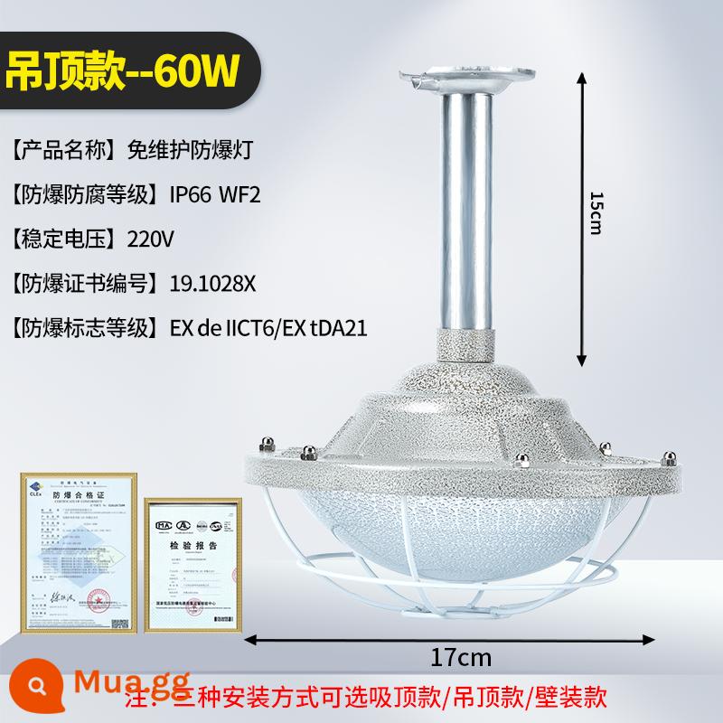 Đèn led Yaming chống cháy nổ nhà kho nhà máy trạm xăng xưởng nhà máy chụp đèn chống thấm nước chiếu sáng chống cháy nổ đèn mỏ - Xác thực - Đèn ba chống cháy nổ Yaming [loại cần 60W] Đèn ba chống cháy nổ Yaming có đầy đủ giấy chứng nhận