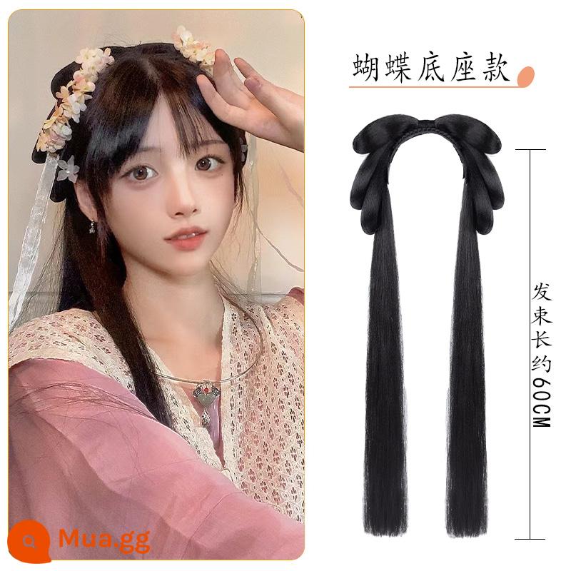 Hanfu tóc giả nguyên bộ cổ túi tóc giả 1 băng đô lười cổ trang phục tóc giả hình búi tóc mũ trùm đầu nữ - Mô hình bó tóc hình con bướm