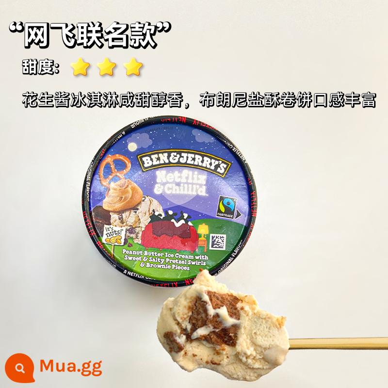 Kem Ben&Jerry's Sôcôla Brownie Ben & Jerry's 465mL Kem Thùng Caramel Hương Vani Nhập Khẩu - Dự kiến ​​ra mắt vào ngày 20/3 Kem bơ đậu phộng đồng thương hiệu Netflix 465ML (405g)