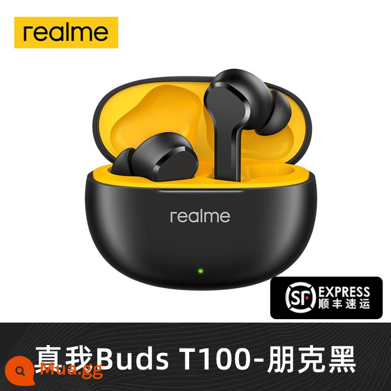 Tai nghe in-ear Bluetooth realme Buds T100 thể thao giảm tiếng ồn phù hợp cho Xiaomi Apple Huawei - Realme Buds T100-Punk Black [SF]