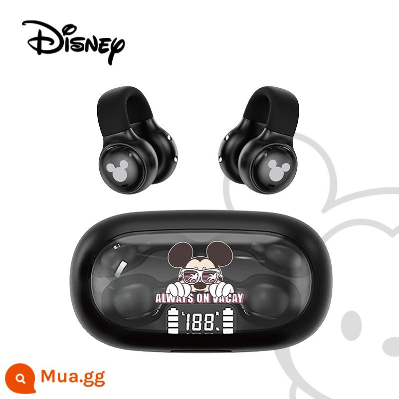 Tai nghe Bluetooth dẫn truyền xương mới của Disney, tai nghe kẹp thể thao không dây trong tai dành cho bé trai và bé gái, phù hợp với Huawei và Apple - Mickey đen ★Phiên bản tiêu chuẩn [Đồng thương hiệu Disney + Hiệu ứng ánh sáng rõ ràng bằng đèn LED + Giải mã âm thanh ACC]