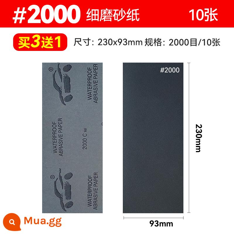 Đánh bóng dải dài giấy nhám đánh bóng siêu mịn 60-10000 tường lưới chịu mài mòn cát nước ngọc mẫu tấm đánh bóng - 10 tờ lưới 2000 (mua 3 tặng 1)