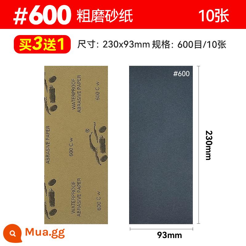 Đánh bóng dải dài giấy nhám đánh bóng siêu mịn 60-10000 tường lưới chịu mài mòn cát nước ngọc mẫu tấm đánh bóng - 10 tờ 600 lưới (mua 3 tặng 1)