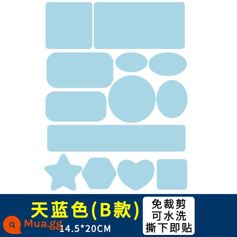 Xuống áo khoác sửa chữa dấu vết miếng dán có thể giặt được miếng dán quần áo miếng dán lỗ tự dính đường may vải không có bản vá lỗi vá lỗ miếng dán quần áo - Mẫu B Sky Blue [Nâng cấp thế hệ thứ hai, độ bám dính mạnh]