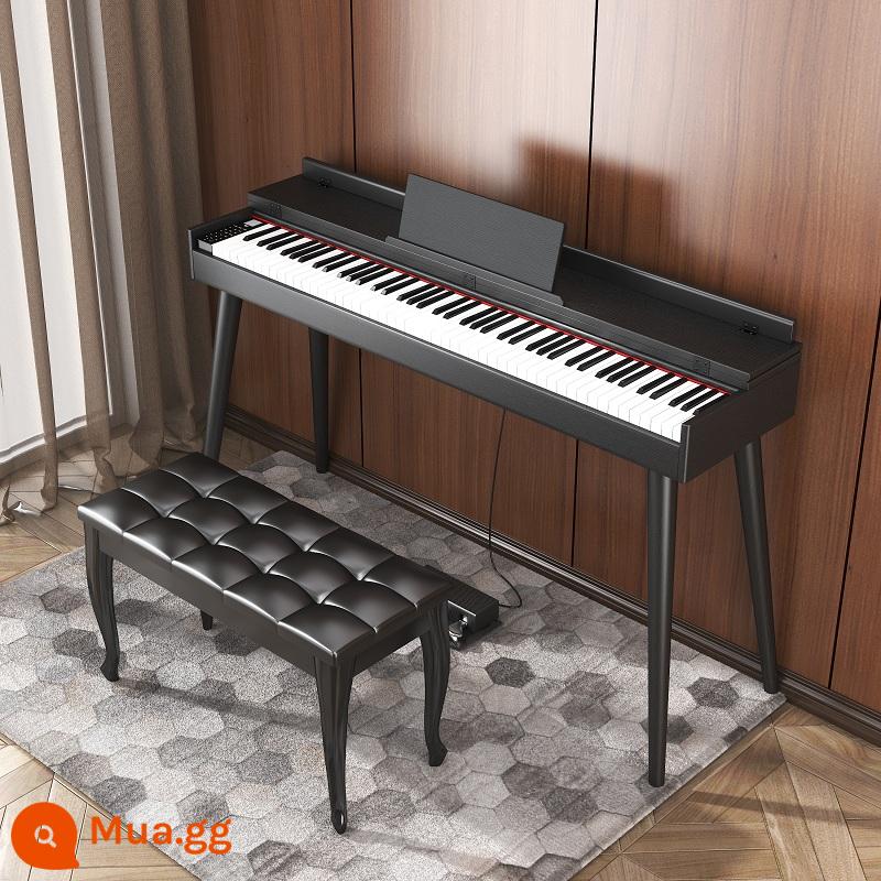 Đàn piano kỹ thuật số điện tử 88 -Key nặng Bánh búa cùng trẻ em dành cho trẻ em dành cho trẻ em kiểm tra chuyên nghiệp về cáp piano điện tử - Đàn piano để bàn hàng đầu + búa nặng 3 bàn đạp + vân gỗ màu đen