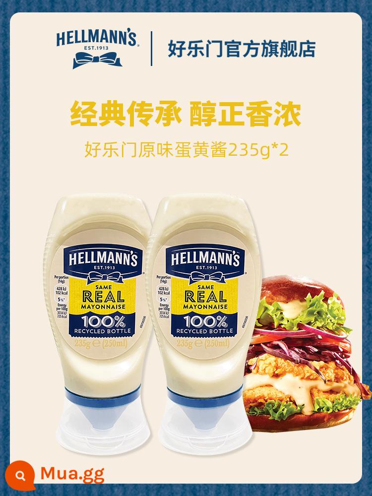 [Big V Live Room] Salad Bánh mì Mayonnaise Hellmanns Sốt Mayonnaise nướng 250ml*2 - Sốt Mayonnaise Nguyên Bản 235g*2 Chai Bóp Cổ Điển Nhóm A