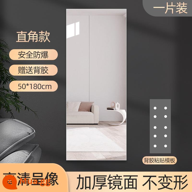 Gương mềm treo tường tự dính Acrylic toàn thân gương nhà độ nét cao dán tường gương miếng dán gương toàn thân - Model góc vuông 50*180cm [Gương dài HD]