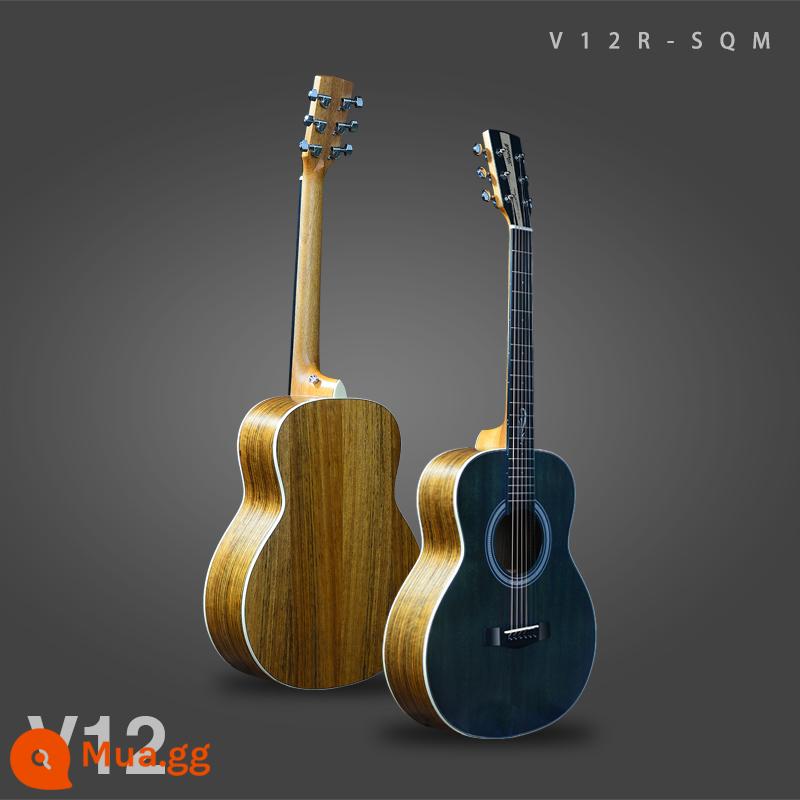 Brook người chơi thời đại.Brook guitar V12 dân gian mới bắt đầu chính hãng chính thức hàng đầu 36-inch veneer - Mực đen V12R-SQM (36 inch)