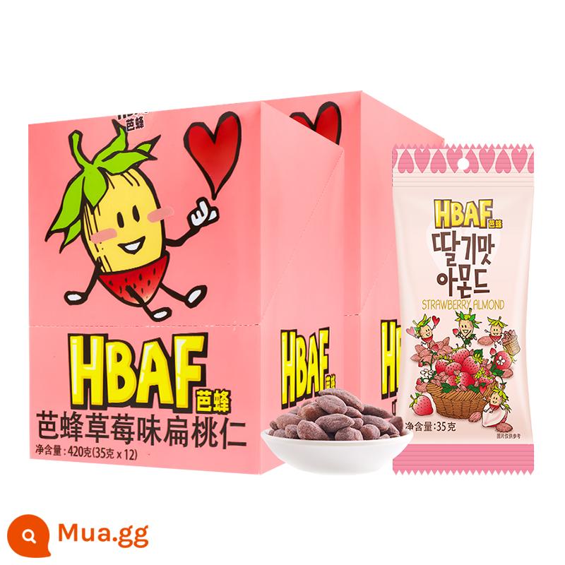 HBAF Barbee Original Tom Farm Hạnh Nhân Kem Mật Ong Hạnh Nhân Mù Tạt Các Loại Hạt Nhập Khẩu Hàn Quốc Hộp 12 Túi - [2 hộp + túi quà] Hạnh nhân hương dâu 12 túi*2 hộp