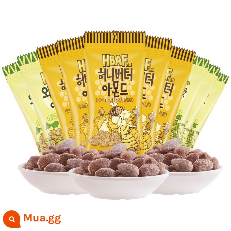 HBAF Barbee Original Tom Farm Hạnh Nhân Kem Mật Ong Hạnh Nhân Mù Tạt Các Loại Hạt Nhập Khẩu Hàn Quốc Hộp 12 Túi - [10 túi] (hạnh nhân vị kem mật ong + hạnh nhân vị wasabi (wasabi)) mỗi loại 5 túi