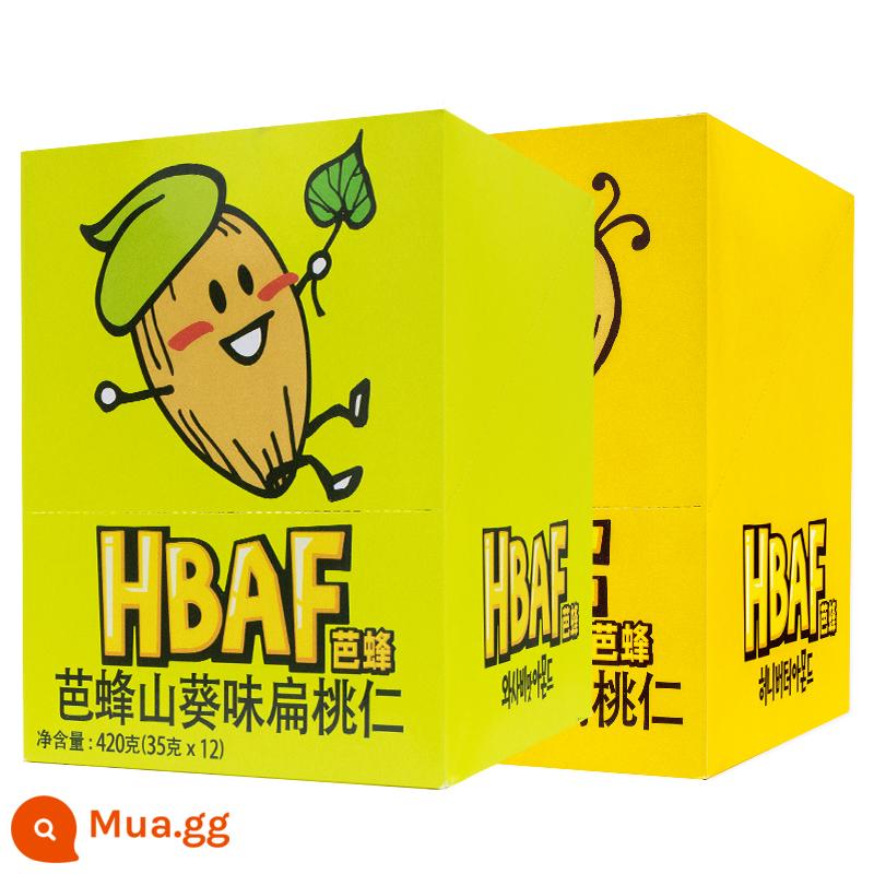 HBAF Barbee Original Tom Farm Hạnh Nhân Kem Mật Ong Hạnh Nhân Mù Tạt Các Loại Hạt Nhập Khẩu Hàn Quốc Hộp 12 Túi - [2 hộp + túi quà] (vị mật ong + vị wasabi) mỗi hộp 1 hộp