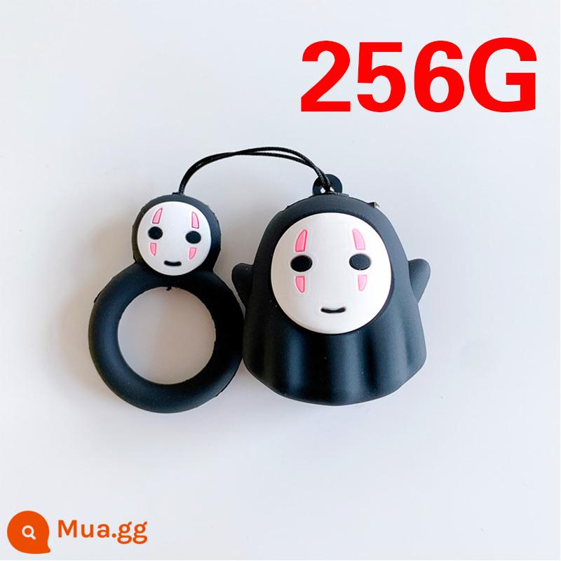 Ổ đĩa flash nam không mặt dễ thương có giá trị cao 128g máy tính điện thoại di động dung lượng lớn cô gái hoạt hình kép Ổ đĩa flash USB sinh viên 64G - Faceless Man 256G + bao bì hộp sắt