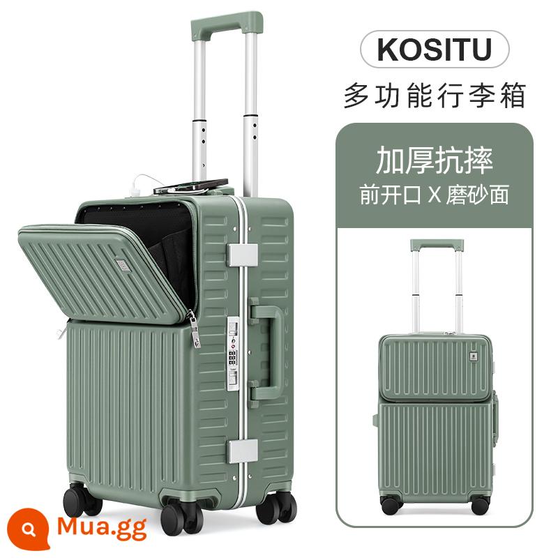 Vali Kosi kiểu mới của Đức có lỗ mở phía trước, cần kéo khung nhôm 24 inch, hộp mật khẩu du lịch nữ 20, nam lên máy bay 26 - Màu xanh bạc hà [Ra mắt thương hiệu mới của Đức, nội dung nổi tiếng trên Internet, ngăn cách khô và ướt bên trong, dung tích lớn]