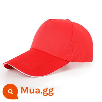 Nón tùy chỉnh in LOGO từ bản đồ tình nguyện đội tình nguyện quảng cáo nón trẻ em thêu nam nữ lưỡi vịt mũ bóng chày - màu đỏ