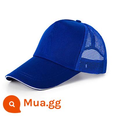 Nón tùy chỉnh in LOGO từ bản đồ tình nguyện đội tình nguyện quảng cáo nón trẻ em thêu nam nữ lưỡi vịt mũ bóng chày - Màu xanh [có lưới]