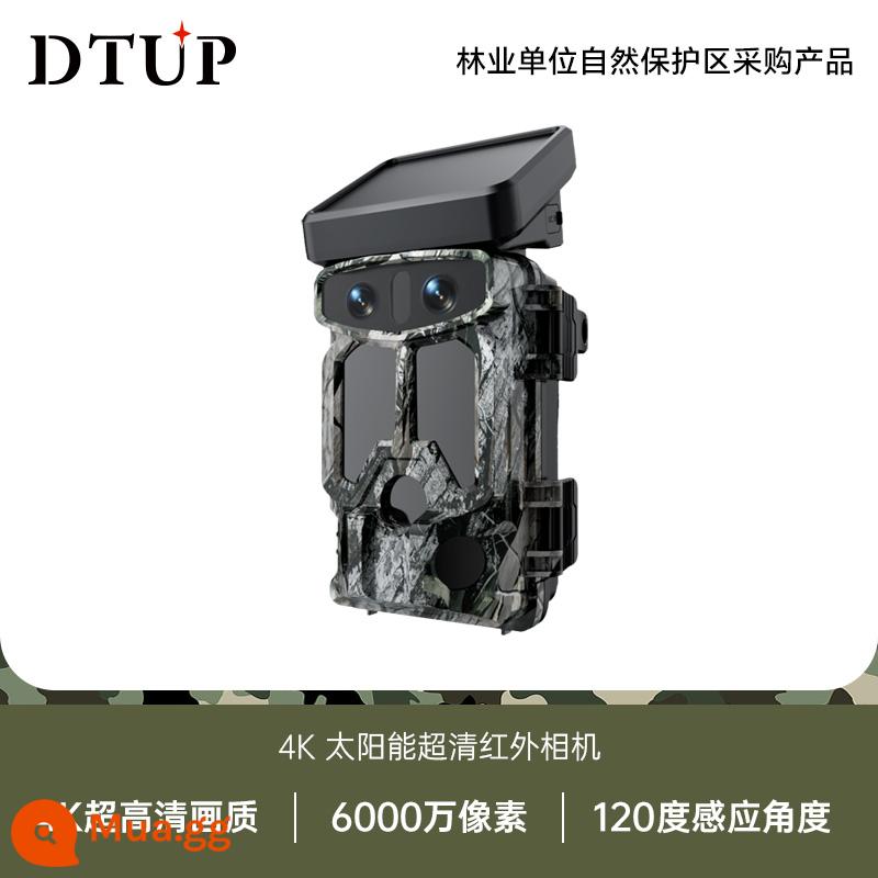 4K Trường Camera Hồng Ngoại Ngoài Trời Chống Nước Màn Hình Biệt Thự Ao Cá Vườn Cây Ăn Quả Tầm Nhìn Ban Đêm Chống Trộm Cao Cấp đầu Camera - Camera hồng ngoại Solar HD 4K (Không có thẻ nhớ)