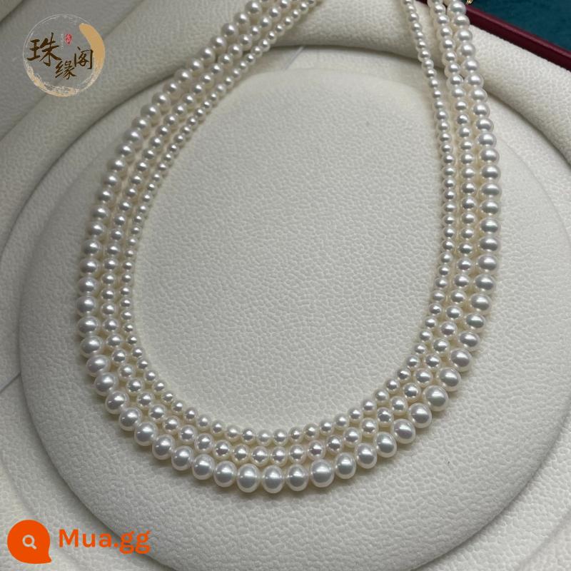 Chuỗi hạt giống cây kê collarwater nước ngọt tự nhiên Vòng cổ nhỏ Vòng cổ Pearl Semi được hoàn thành DIY Vật liệu thủ công DIY - Sếp chọn dây trắng ngọc 4-5mm