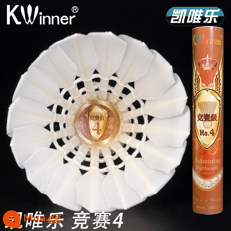 Kaiweile Cầu Lông Vịt Thi Đấu Số 6 Số 5 Số 3 Số 2 Lông Ngỗng King4 Bóng Thi Đấu Chuyên Nghiệp 12 Gói - Cuộc thi Bóng huấn luyện chuyên gia cấp 4 [Bóng cảm nhận bay]