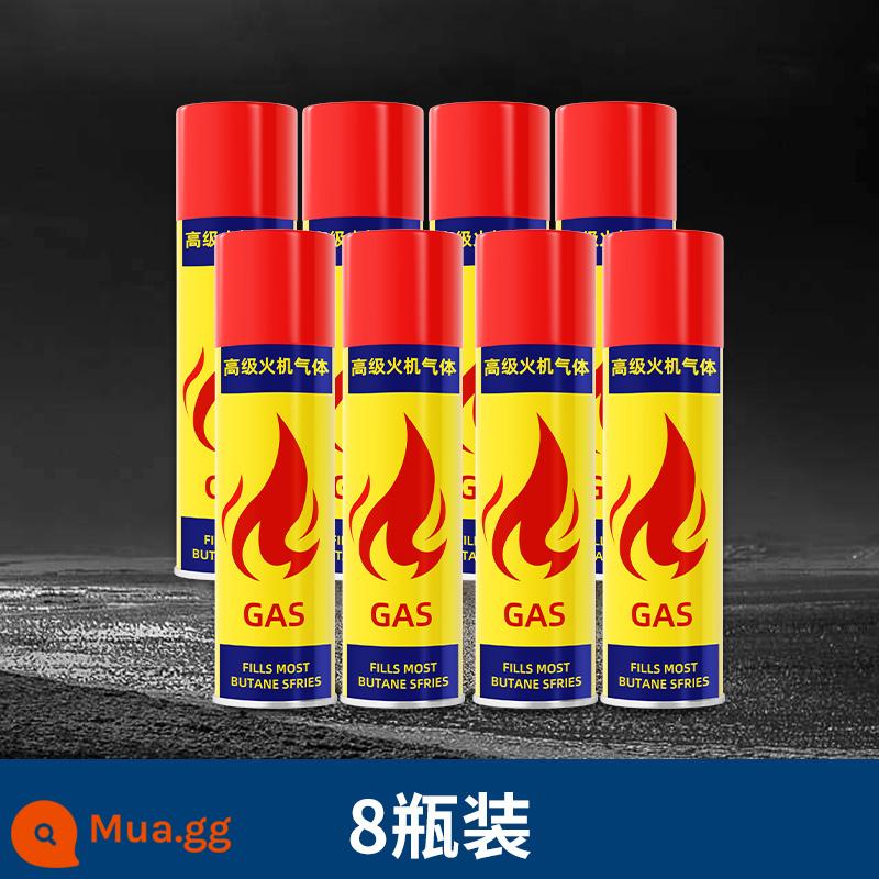 Bật lửa chống gió khí đặc biệt chai bơm hơi bình gas tiên tiến chứa đầy khí butan dầu hộ gia đình mở ngọn lửa đánh lửa - 200ml màu vàng 8 chai