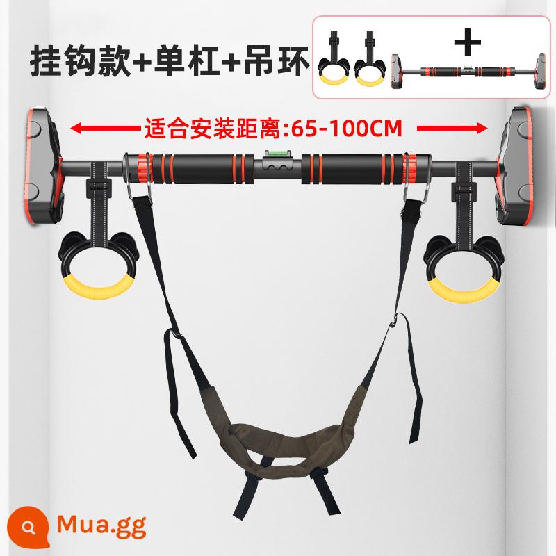 Cổ tử cung kéo đai thanh ngang cổ treo mới đốt sống cổ nhà ngoài trời chuyên nghiệp kéo treo cổ kéo dài hiện vật - Thanh ngang + Đai kéo dạng vòng 65--100CM