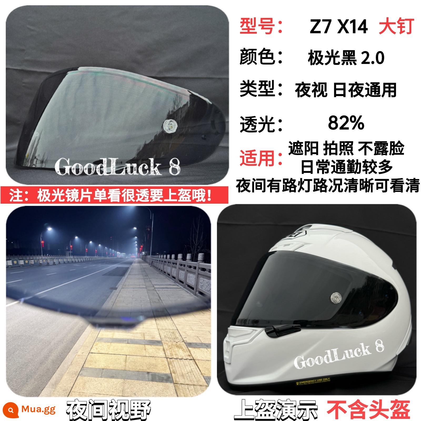 Thích hợp cho tròng kính SHOEI Tròng kính SHOEIZ8 Tròng kính Z7 X14 X15 Tròng kính chống sương mù nhập khẩu đa năng ngày và đêm - Phần thưởng X14 Day and Night Universal Aurora Black 2.0+