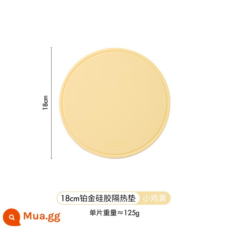 Thảm cách nhiệt bằng silicone meelyhome Thảm lót bàn ăn chống bỏng Thảm lót bát đĩa Thảm lót bát đĩa Thảm lót bàn ăn chịu nhiệt độ cao - Tấm lót đĩa cách nhiệt bằng silicon bạch kim 18cm [Chick Yellow]