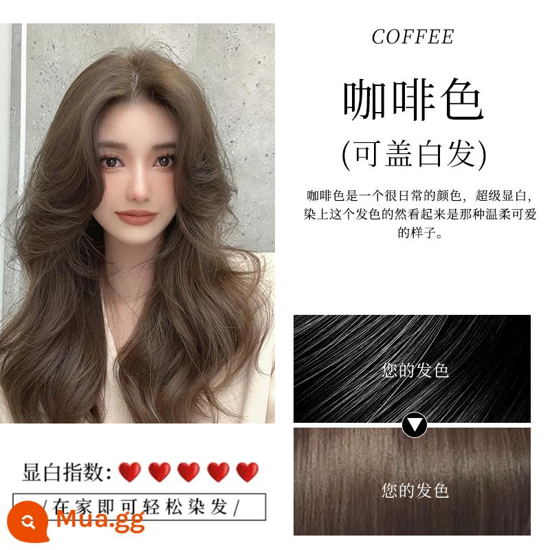 [Mua một tặng một] Thuốc nhuộm tóc điều hòa Cuimu Bubble Dye Plant Cover White Hair Bubble Dye CC - [Vải lanh màu nâu lạnh (màu sô cô la cà phê) 2 miếng] [Mua một tặng một]