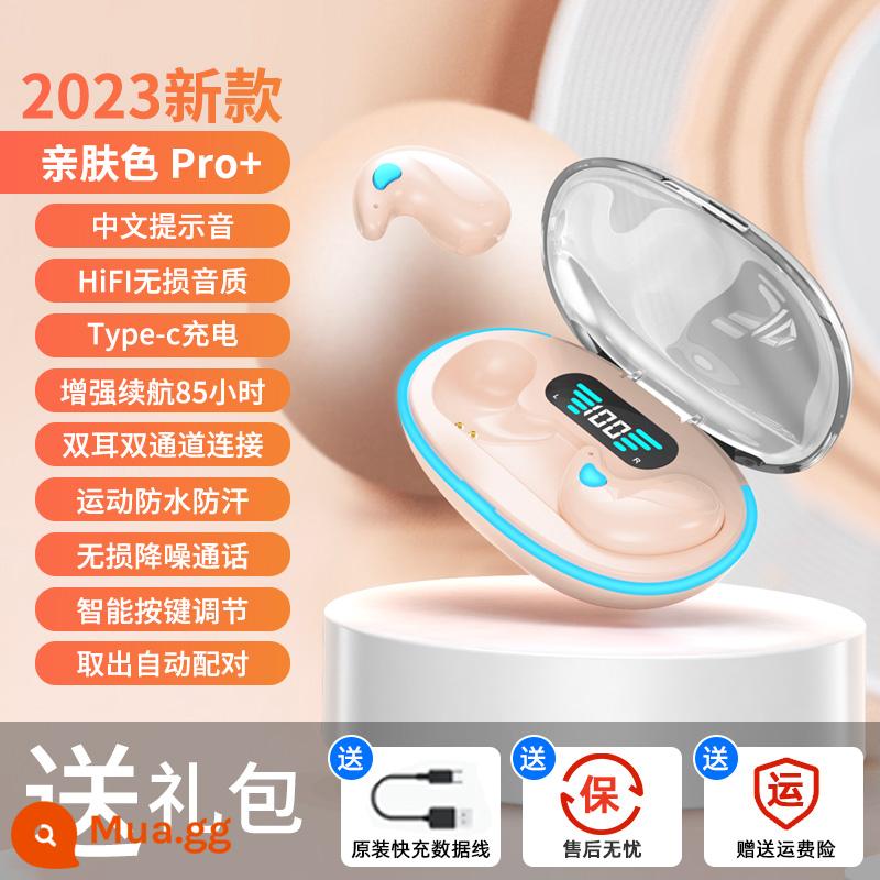 Tai nghe bluetooth true wireless ngủ lâu không đau in-ear thể thao chống ồn pin siêu lâu loại mới nam nữ - [Wireless Pro+ Màu vàng thân thiện với da] Thời lượng pin được nâng cấp ✅ Chất lượng âm thanh HiFi không bị méo tiếng