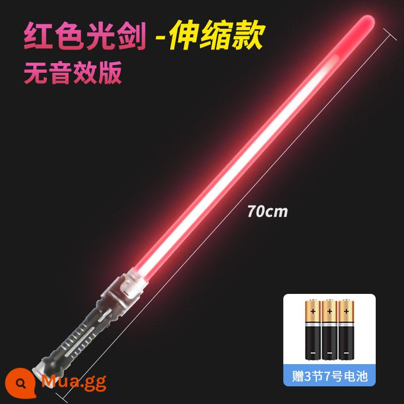 Ánh Sáng Saber Thanh Kiếm Laser Chiến Tranh Giữa Các Vì Sao Có Thể Thu Vào Không Đèn Ống Chính Hãng Đèn Laser Lên Dính Douyin Trang Đồ Chơi - [Thanh kiếm đơn 70cm] màu đỏ có thể thu vào - Chiếu sáng không có hiệu ứng âm thanh