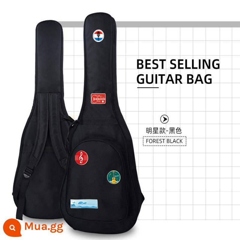 Dân gian đàn guitar túi 41 inch dày cao cấp 38 inch 39 inch 40 inch đàn guitar acoustic ba lô chống nước buổi biểu diễn túi thích hợp - Mẫu phổ thông 40 inch 41 inch màu đen