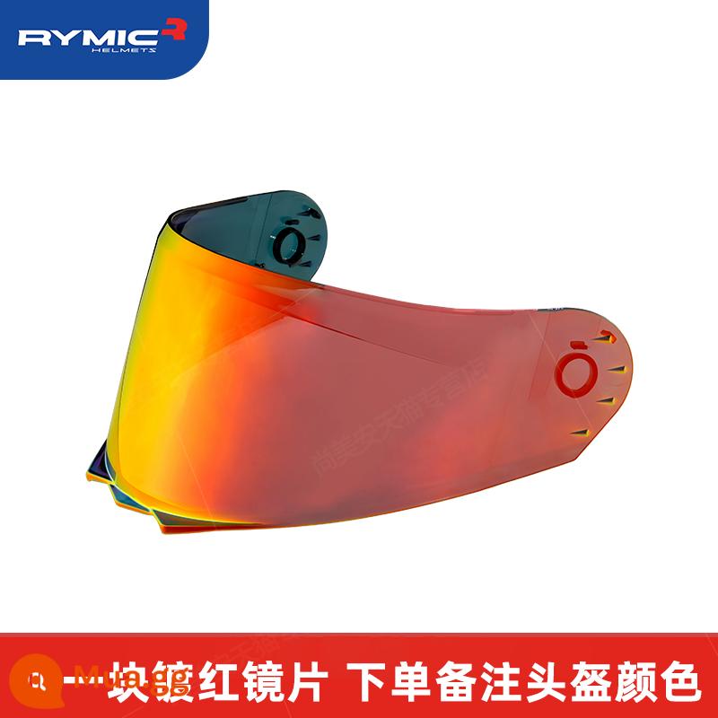 Mũ bảo hiểm mô tô RYMIC nam nữ gương kép, khe cắm Bluetooth phủ toàn bộ, cánh gió sau rộng bốn mùa, chứng nhận 3C - Thêm gương mạ đỏ (vui lòng để lại tin nhắn về màu sắc của mũ bảo hiểm khi đặt hàng hoặc thông báo cho bộ phận chăm sóc khách hàng)