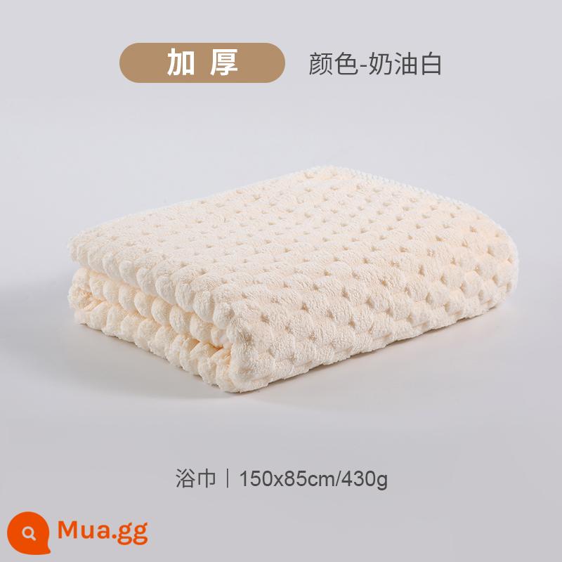 2023 bộ ba mảnh và khăn tắm nam nữ mới thấm hút nước nhanh hơn cotton nguyên chất và không đổ lông - (Trắng Kem) Khăn Tắm Cực Lớn