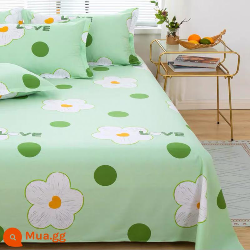 Khăn trải giường cotton nguyên chất một mảnh dày 100 cotton nguyên chất đơn 1,5m ga trải giường đôi ký túc xá ba bộ giường lớn tatami - Bản Cantabile Tuổi Trẻ A