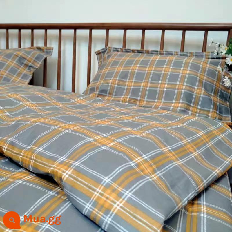 Khăn trải giường cotton nguyên chất một mảnh dày 100 cotton nguyên chất đơn 1,5m ga trải giường đôi ký túc xá ba bộ giường lớn tatami - Nắng phiên bản A