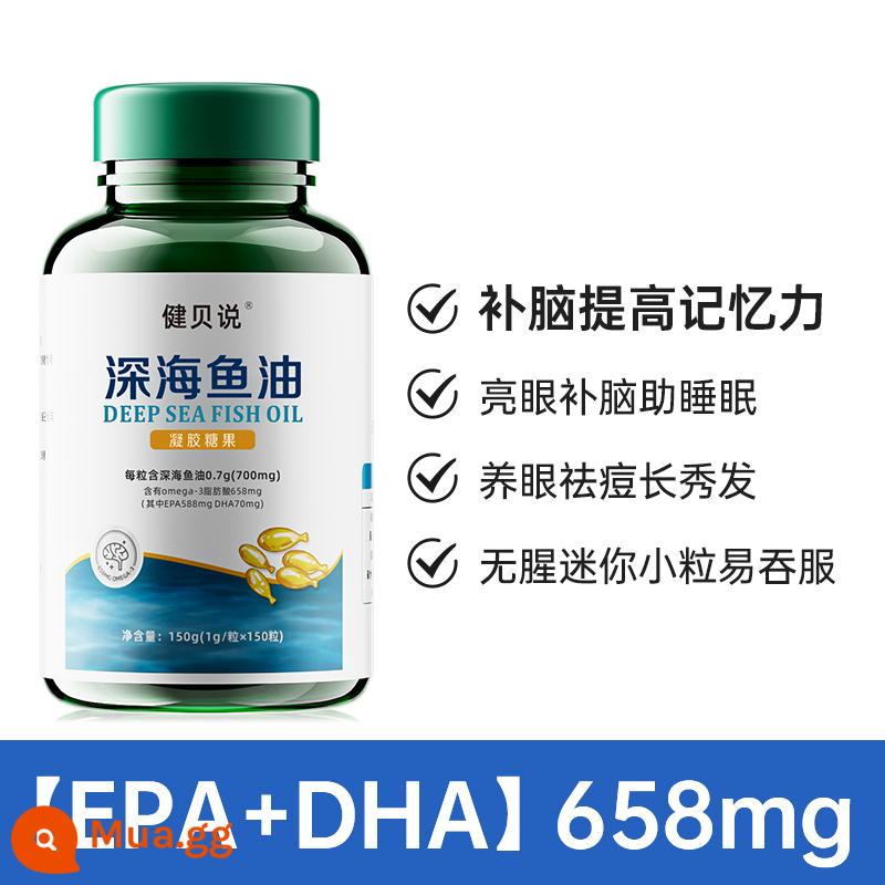 Jianbei cho biết dầu cá cấu trúc rTG dầu cá biển sâu omega3 có độ tinh khiết cao chăm sóc cho mắt và não Jianbei cho biết dầu cá - Quả cam