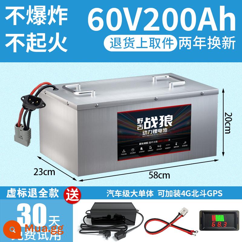 Xe điện Ninh Đức ternary pin lithium 72V60V48V giao hàng công suất lớn xe máy ba bánh bốn bánh pin lithium - 60V200Ah [ba hoặc bốn bánh] + phí 20A