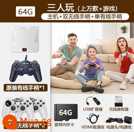 Máy chơi game gia đình Xiaobawang được kết nối với TV 2023 hộp trò chơi mới psp1 arcade King of Fighters Sega fc thẻ máy màu đỏ và trắng dành cho trẻ em Contra retro hoài cổ tay cầm đôi D103 - Phiên bản nâng cấp cao nhất 64G [tích hợp hơn 12.000 trò chơi] tay cầm không dây kép + tay cầm có dây đơn