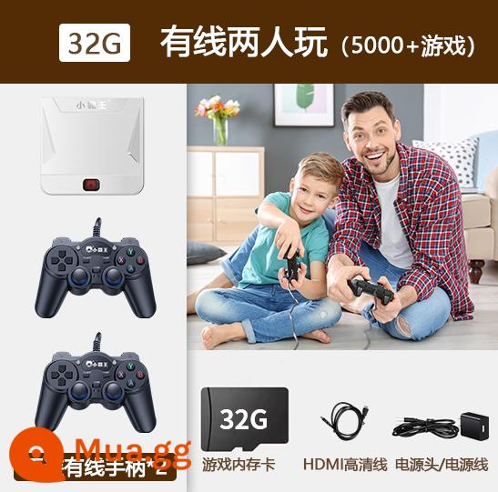 Máy chơi game gia đình Xiaobawang được kết nối với TV 2023 hộp trò chơi mới psp1 arcade King of Fighters Sega fc thẻ máy màu đỏ và trắng dành cho trẻ em Contra retro hoài cổ tay cầm đôi D103 - Phiên bản hàng đầu được nâng cấp 32G [tích hợp hơn 5000 trò chơi] bộ điều khiển có dây kép