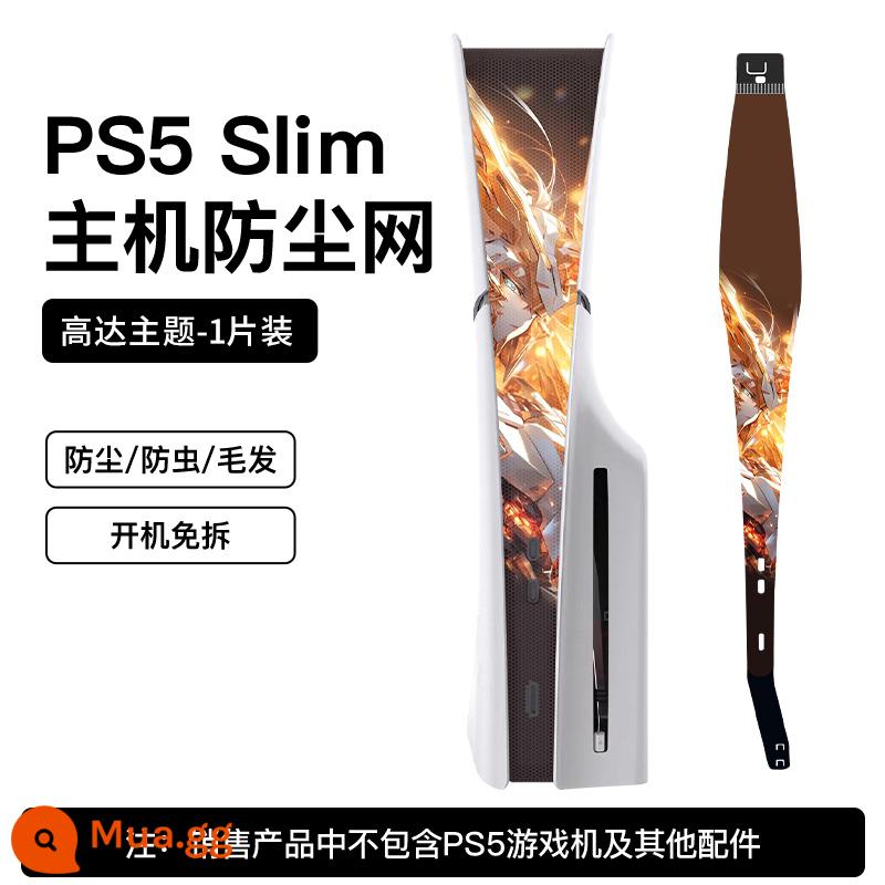 Lưới chống bụi máy chủ PS5 Slim, bảo vệ tản nhiệt, màng bên, thích hợp cho máy chơi game Sony, phụ kiện ngoại vi chống lông mèo, đầu CD, vỏ kỹ thuật số, túi ngủ giữa, không thấm nước và thoáng khí - [Gundam 1] Bộ lọc bụi làm mát mỏng