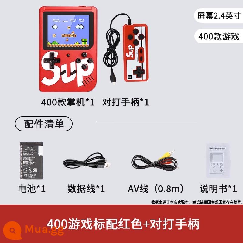 sup mới máy chơi game cầm tay retro cầm tay trẻ em hoài cổ cổ điển Nga psp mini cầm tay kiểu cũ đôi máy chơi game nhỏ Mario Quà tặng ngày trẻ em lòng bàn tay vuông tuổi thơ - 400 game tiêu chuẩn đỏ + tay cầm chiến đấu