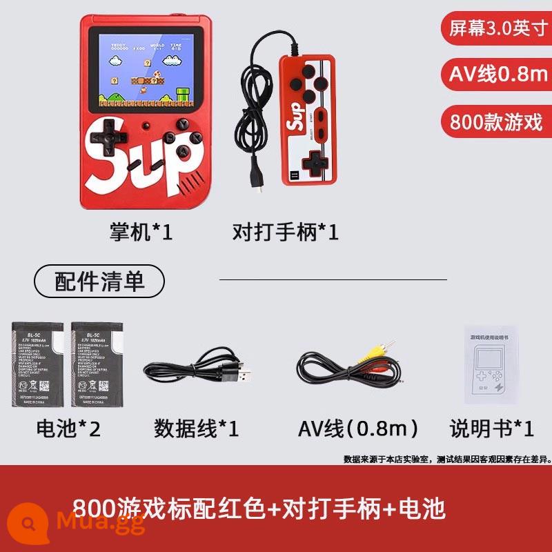 sup mới máy chơi game cầm tay retro cầm tay trẻ em hoài cổ cổ điển Nga psp mini cầm tay kiểu cũ đôi máy chơi game nhỏ Mario Quà tặng ngày trẻ em lòng bàn tay vuông tuổi thơ - gợi ý! Game 800 đạt chuẩn màu đỏ + pin + tay cầm chiến đấu