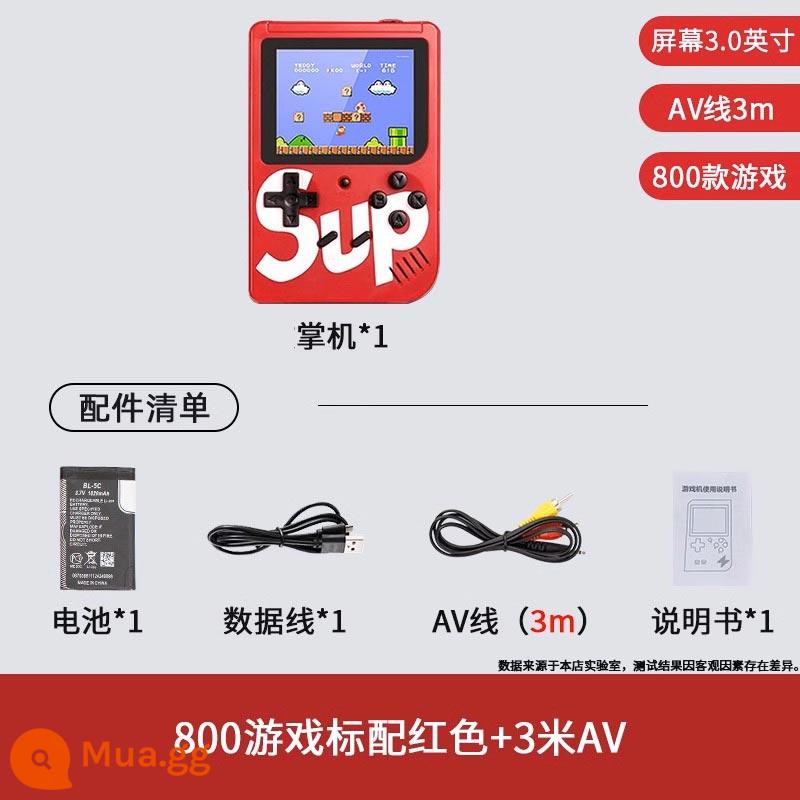 sup mới máy chơi game cầm tay retro cầm tay trẻ em hoài cổ cổ điển Nga psp mini cầm tay kiểu cũ đôi máy chơi game nhỏ Mario Quà tặng ngày trẻ em lòng bàn tay vuông tuổi thơ - gợi ý! 800 Game đạt tiêu chuẩn kèm cáp AV màu đỏ + 3m