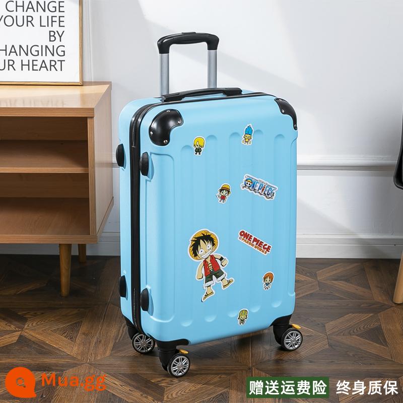 Vali nữ 2023 mới vali nam nhỏ nhẹ 20 inch mật khẩu hộp da xe đẩy học sinh siêu nhẹ - Sky Blue Phong cách cổ điển-Du lịch nhẹ nhàng/Sức sống