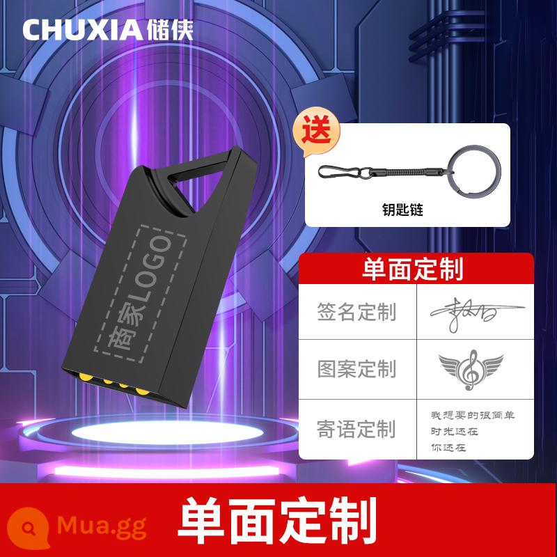 Đĩa U tốc độ cao Chuxia điện thoại di động dung lượng lớn ô tô 64g mini chính hãng hàng đầu cửa hàng ổ đĩa flash uUSB điện thoại di động và máy tính hai công dụng - Màu đen mờ [tùy chỉnh một mặt]