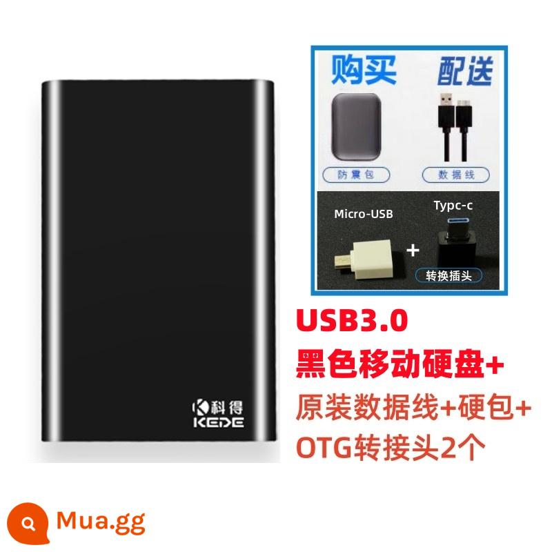 Kede ổ cứng di động 2t điện thoại di động máy tính ổ cứng 1t di động tốc độ cao 320g ổ cứng cơ thể rắn mã hóa 500g - Kim loại {đen}+gói quà tặng