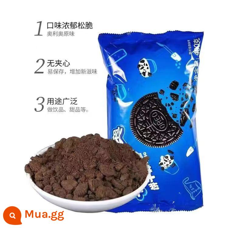 Bánh quy Oreo vừa 400g nướng tráng miệng cám gỗ cốc McFlurry bột trà sữa phôi vụn - 400g*1 gói