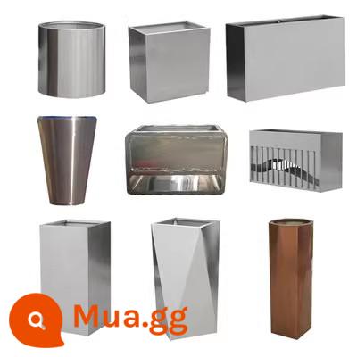 Ngoài trời hộp hoa inox mẫu nhà trung tâm trưng bày chậu hoa ngoài trời hoa sắt đứng đường phố thương mại giường hoa thành phẩm máng tùy chỉnh - Thép không gỉ có thể được tùy chỉnh theo bản vẽ