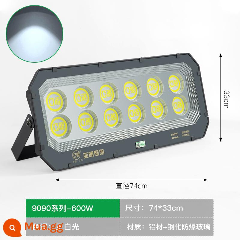 Thượng Hải Yaming Lighting 9090 Đèn Pha LED Spotlight ngoài trời xưởng công nghiệp chống thấm nước đèn pha ngoài trời ánh sáng mạnh - Dòng 600W★Trắng★9090